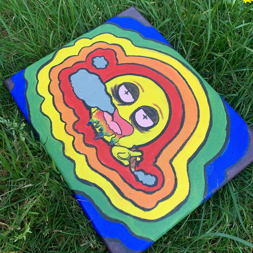 Trippy Colorful Acrylic Painting